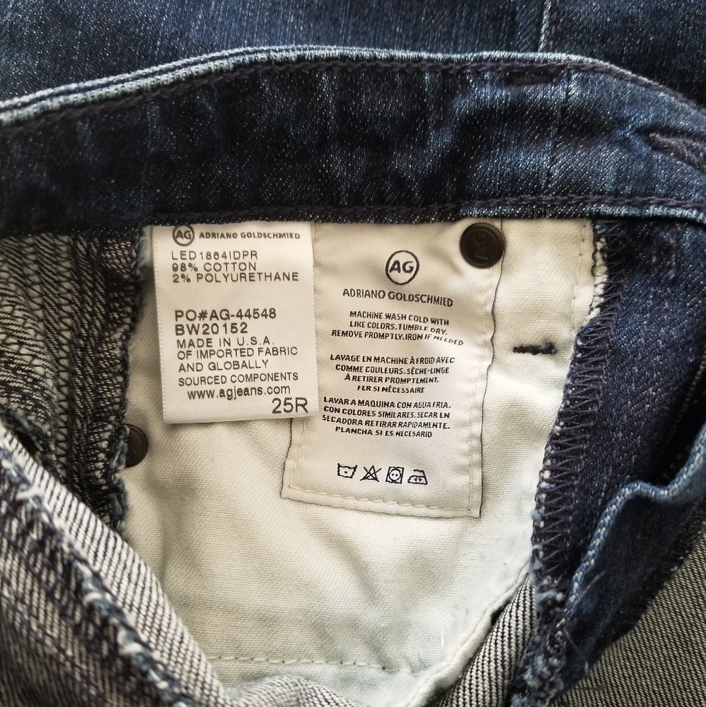 AG Prima Ankle Pintuck Jeans Blue Size 25 - Picture 9 of 10